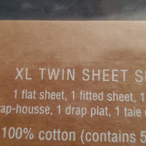 Pottery Barn xl twin Rugby Stripe Sheet Set. Gold/yellow  & Navy. New - Picture 5 of 6